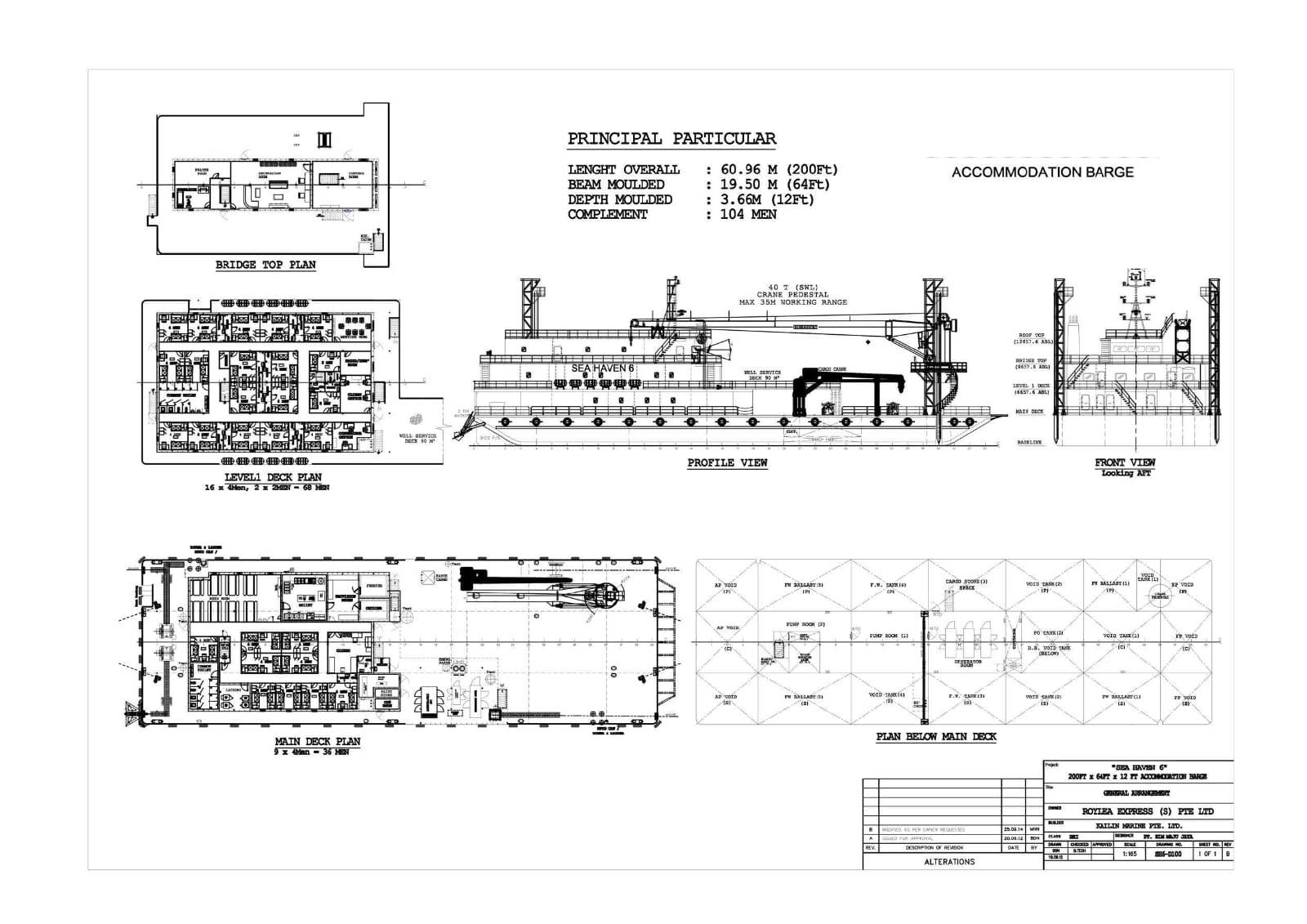 accommodation work barge